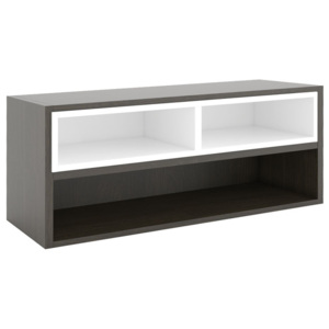 Knihovna Modul 400 x 1000 mm + vnitřní modul, wenge/bílá