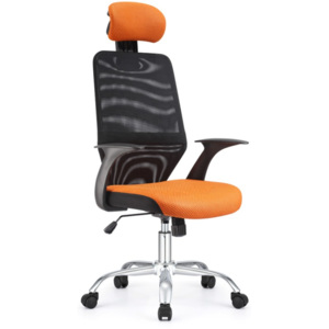 Kancelářská židle v jednoduchém moderním provedení oranžová REYES
