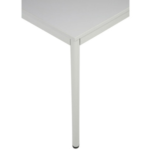 Stůl do jídelny - kulaté nohy, světlešedá konstrukce, 1600 x 800 mm, šedá