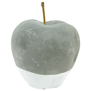 KERSTEN - Dekorace - jablko, beton, šedé, 10x10x12cm - (LEV-7457)
