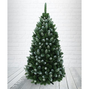Umělý vánoční stromek - Borovice Gold zasněžená 180 cm