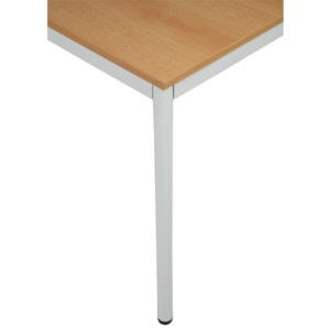Stůl do jídelny - kulaté nohy, světlešedá konstrukce, 1200 x 800 mm, buk