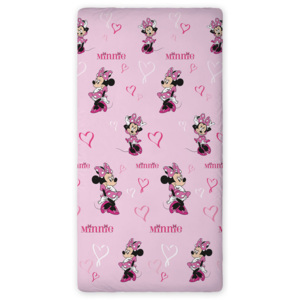 DĚTSKÉ PROSTĚRADLO MINNIE SRDÍČKA