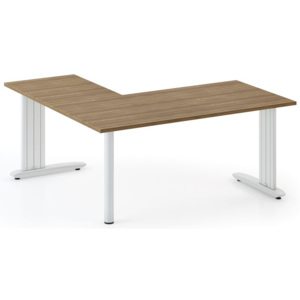 Kancelářský stůl Flexible L 1600 x 1400 mm, ořech