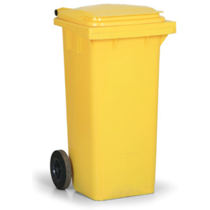 Plastová popelnice CLD 120 litrů, žlutá