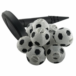 OEM D30514 Solární zahradní párty lampion - 10 x fotbalový míč