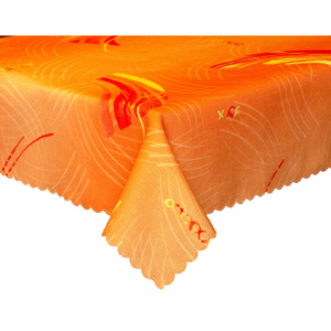 Forbyt, Ubrus s nešpinivou úpravou Vějíř, oranžovožlutý 120 x 160 cm