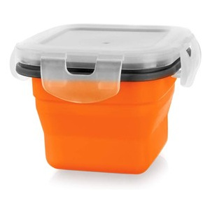 BANQUET Miska skládací silikonová CULINARIA Orange 165 ml, s víčkem