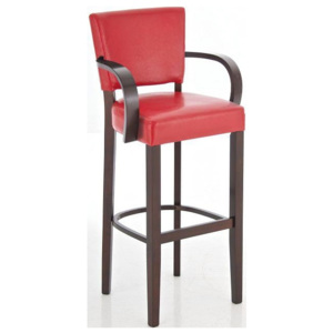 DMQ Barová židle Embro / červená, hnědá