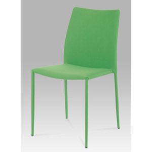 Autronic Jídelní židle WE-5015 stohovatelná, látka zelená