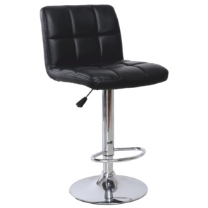 Příjemně pohodlná otočná barová židle černé barvy TK221