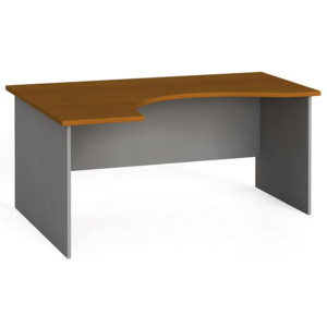 Rohový kancelářský pracovní stůl, zaoblený 160x120 cm, třešeň, levý