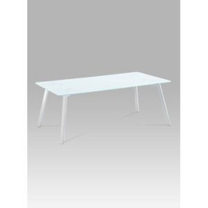 Autronic Konferenční stolek GCT-530 WT 120x65x45 cm - bílé sklo/chrom