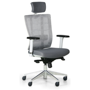 Kancelářská židle Metrim, bílá/šedá