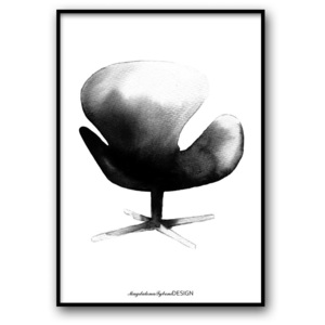 Plakát Swan Chair 30 x 40 cm