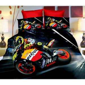 Povlečení HONDA REPSOL 3D set 3 ks, 1x 160x200 cm, 1x povlak 70x80 cm MyBestHome