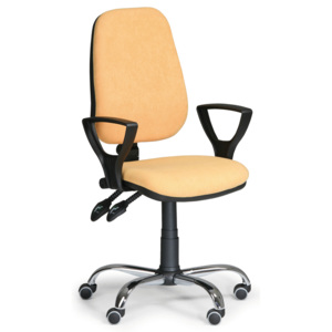 EUROSEAT Kancelářská židle COMFORT s područkami - žlutá