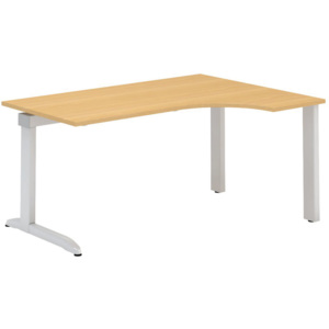 Rohový psací stůl CLASSIC C, pravý, dezén buk