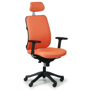 Kancelářská židle Bruggy, oranžová látka