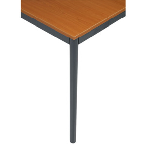 Stůl do jídelny - kulaté nohy, tmavěšedá konstrukce, 800 x 800 mm, třešeň