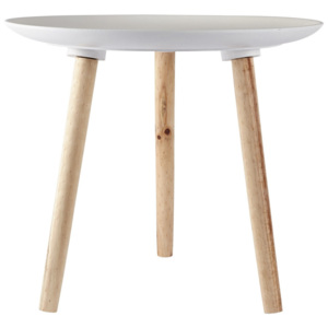 Odkládací stolek KJ Collection Natural Wood White, 47 cm