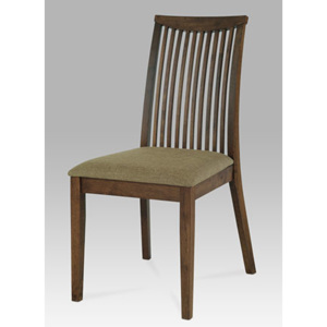 Jídelní židle klasická v barvě ořech s pískovým potahem ALA 011017 AKCE
