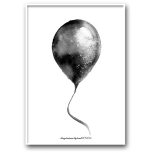 Plakát Black Balloon A4