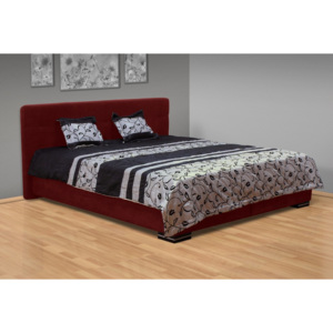 Manželská postel s úložným prostorem Alžběta + Obraz zdarma Barva: bordó, typ matrace: matrace 12cm