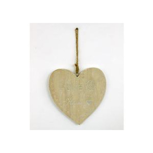 Srdce dřevěné se stuhou - KLA195