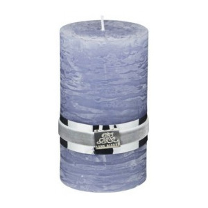 Lene Bjerre Dekorační svíčka RUSTIC, fialová, velikost M, doba hoření 65 hodin