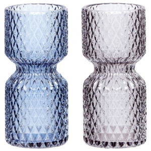 Skleněná váza Hyacinth Blue/grey Šedá