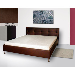 Luxusní postel s úložným prostorem Korida 180x200cm Barva: eko kůže hnědá, typ matrace: matrace masážní 15cm