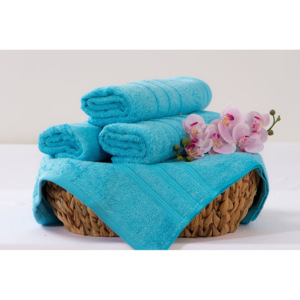 XPOSE ® Bambusový ručník SÁRA - azurová 50x90 cm
