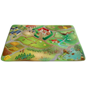 House of Kids Dětský hrací koberec Farma Ultra soft, 95x145 cm