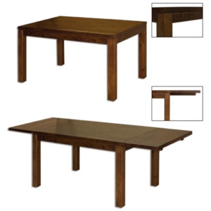Drewmax Jídelní stůl st302 s160 masiv dub, šířka desky 4 cm, 1 křídlo Hrana - B gray
