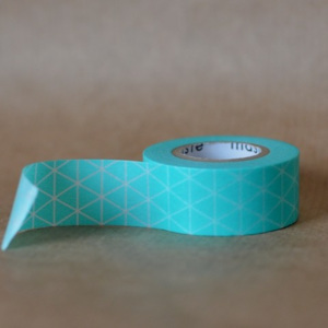 Washi páska "mint triangle" 15 mm x 7 m
