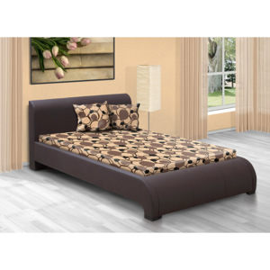 Nabytekmorava Luxusní postel 140x200 cm Seina Barva: eko kůže bílá, typ matrace: bez matrace