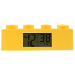 LEGO® Watch & Clock Dětské hodiny s budíkem Brick - žluté