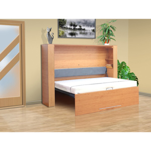 Výklopná postel VS1062P, 200x140cm barva lamina: buk, nosnost postele: standardní nosnost