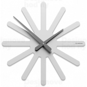 CalleaDesign 10-116 Asterix bílá-1 - ral9003 45cm nástěnné hodiny