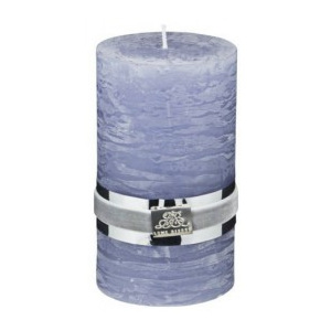 Lene Bjerre Dekorační svíčka RUSTIC, fialová, velikost L, doba hoření 85 hodin
