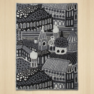 Bavlněná deka Kumiseva 130x180, černo-bílá Marimekko