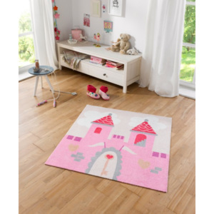 Hanse Home Dětský koberec Zámek, 100x100 cm - růžový