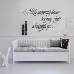 Housedecor Samolepka na zeď Pusa, objetí a krásná slova 70x44cm