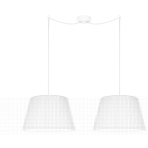 Bílé závěsné svítidlo Bulb Attack Dos Plisado, ⌀ 36 cm