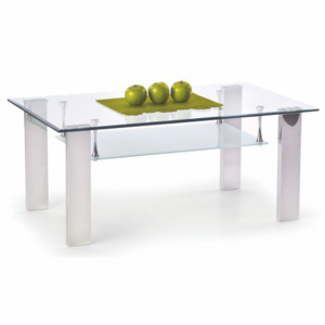 Konferenční stolek BRISA sklo / mléčné sklo / chrom