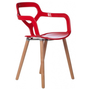 Jídelní židle One plus, červená 41979 CULTY