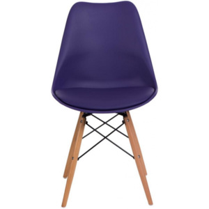 Židle DSW s čalouněným sedákem, fialová 64478 CULTY