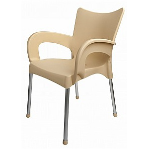 Moderní funkční plastová židle DOLCE AL/PP Krém