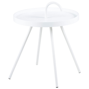 Servírovací stolek Mikky, 51 cm bílá, bílá